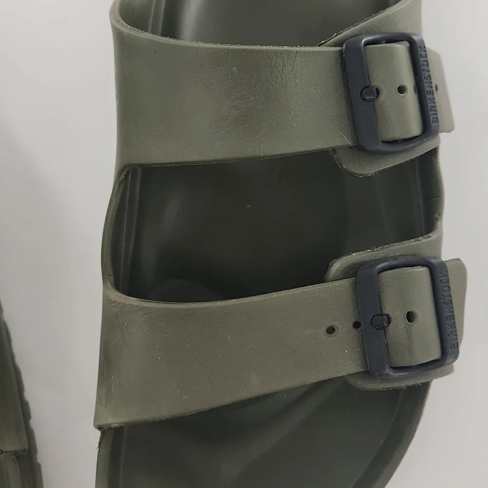 Birkenstock Olive Green Sandals Size 45 Mens 12 - Picture 6 of 9